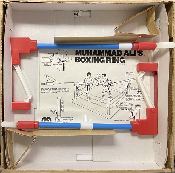 Vintage Mego 1976 Muhammad Ali Boxing Ring with Ali and Norton Action Figures