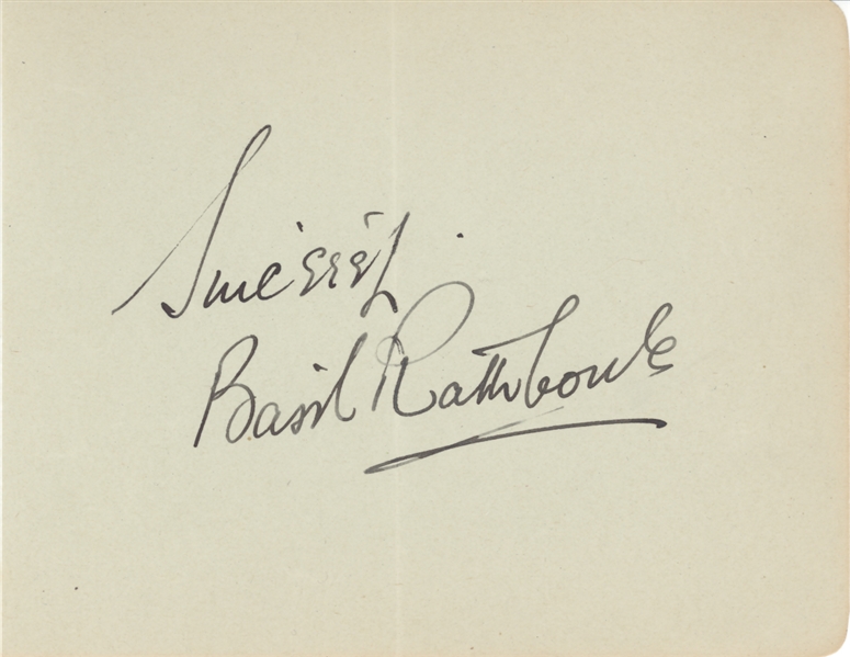 Basil Rathbone Signature