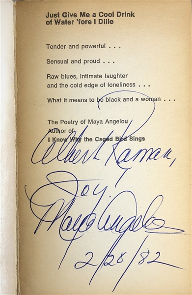 Maya Angelou Signed book and Collection