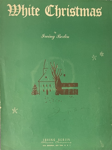 Irving Berlin Signed White Christmas Sheet Music