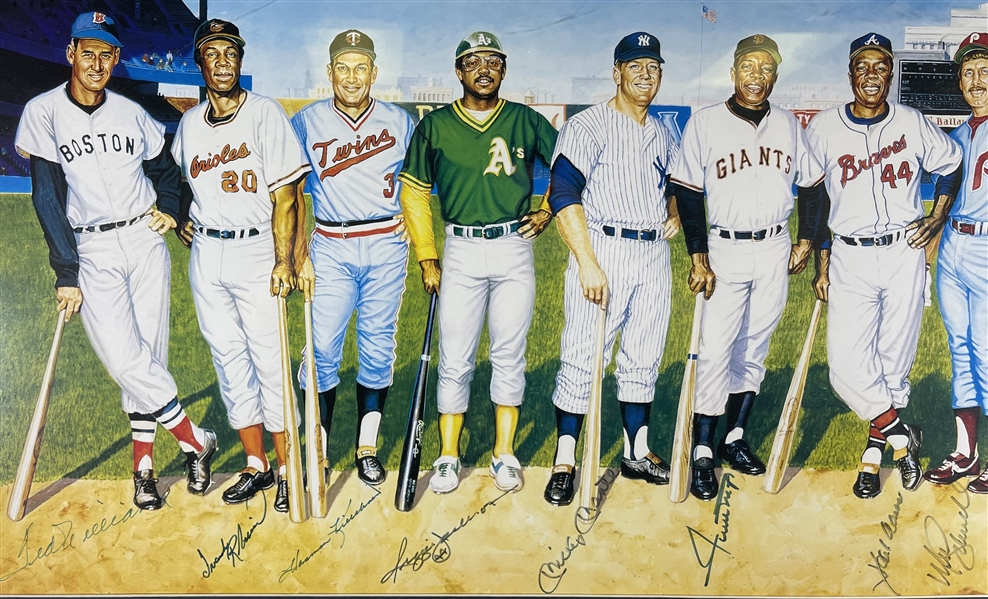 1988 500 Home Run Hitters Multi-Signed Lithograph