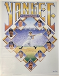 Joe DiMaggio Signed LE "Yankee Legends" 28.25x35.25  Poster (DiMaggio Hologram)