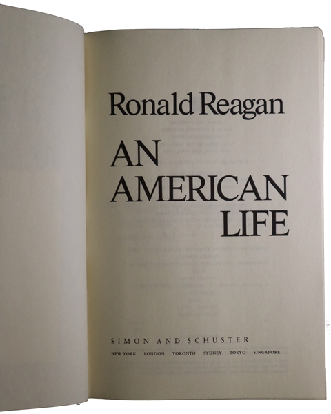 Ronald Reagan Signed Book: An American Life