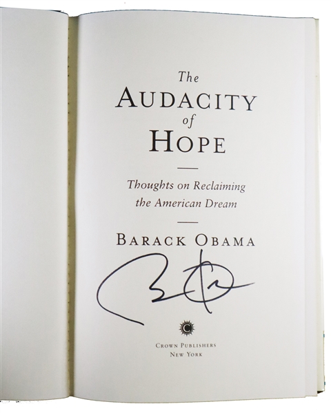 Barrack Obama Signed Book: The Audacity of Hope