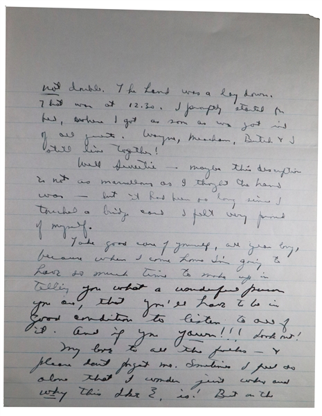 Dwight Eisenhower ALS To His Wife on New Years Day 1943