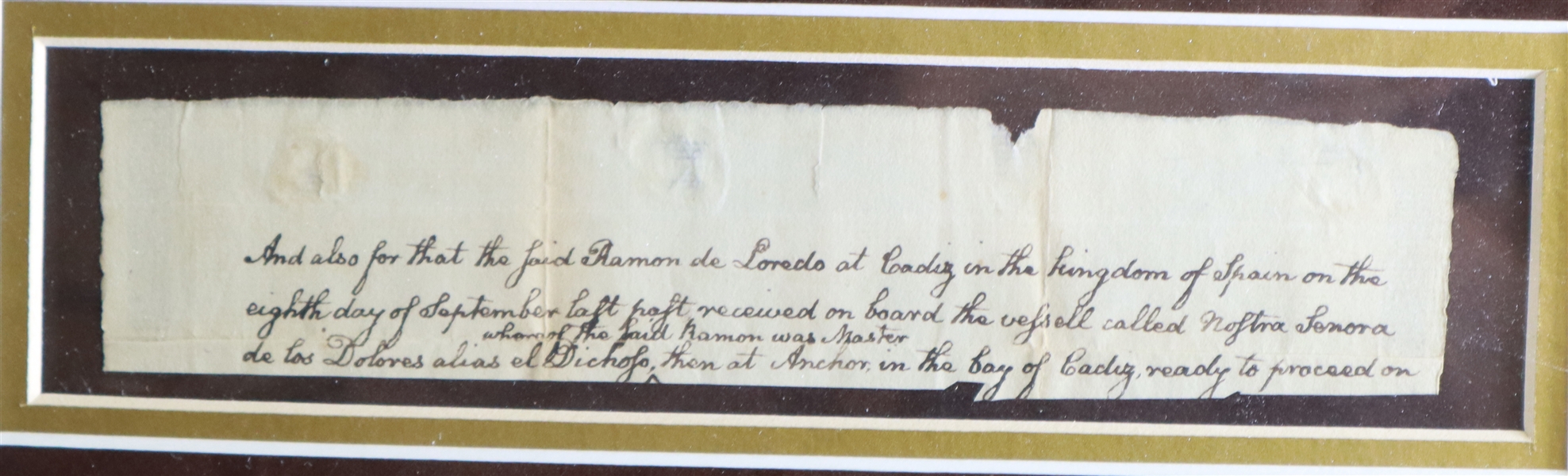 John Quincy Adams Handwritten portion of an autograph Document