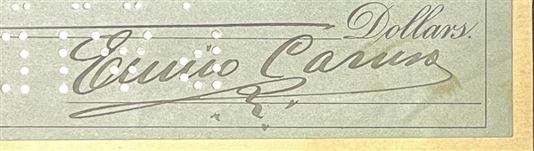 Enrico Caruso Signed Check