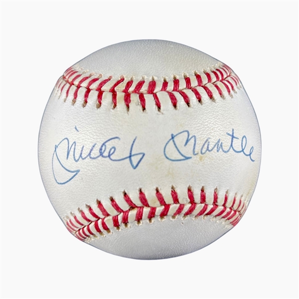 Mickey Mantle Signed Ball (Graded 9)
