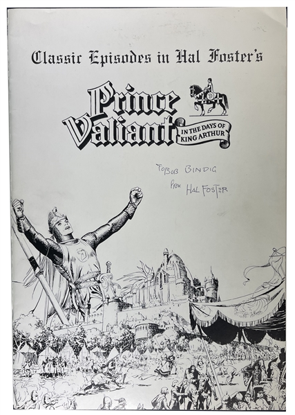 Hal Foster Signed ' Classic Episodes in Hal Foster's Prince Valiant * Oversize Soft Cover Book- Personalized to Artist Bob Bindig