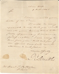 Robert Smith, 2nd Secretary of the Navy (1801 to 1809) Free Frank Letter Regarding Barbary Wars