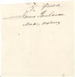 James Buchanan Cut Signature