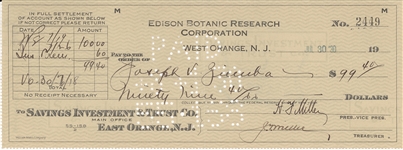 3 Edison Botanic Research Corporation Checks