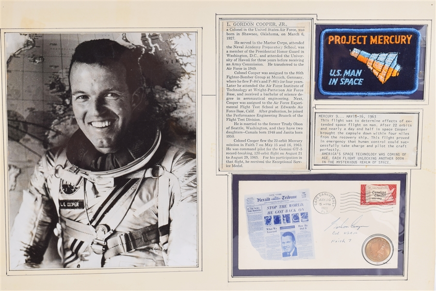 Gordan Cooper with rare Project Mercury patch 