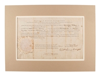 William Henry Harrison Signed Indiana Territory Document