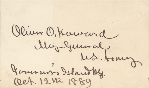 Oliver Otis Howard Signed Card