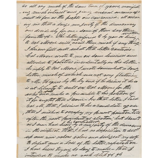 Andrew Johnson ALS - Johnson goes after his bitter enemy in an eight-page handwritten letter: Now is the time to dispose of this fellow