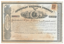 American Express Co. Stock Certificate, 1866