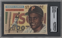 1956 Topps #33 Roberto Clemente White Back - SGC Authentic