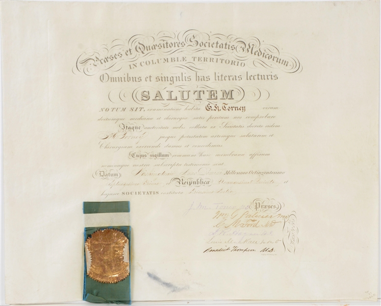 Theodore Roosevelt Appointments and Medal for the 21st Surgeon General of the US Army, George H. Torney 