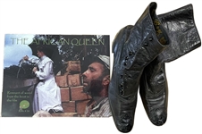 Katherine Hepburn screen worn black leather boots from " African Queen"