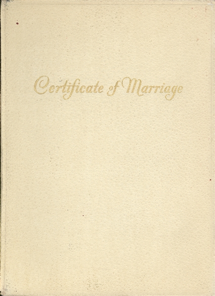 Mary Pickford & Charles Buddy Rogers Marriage Certificate