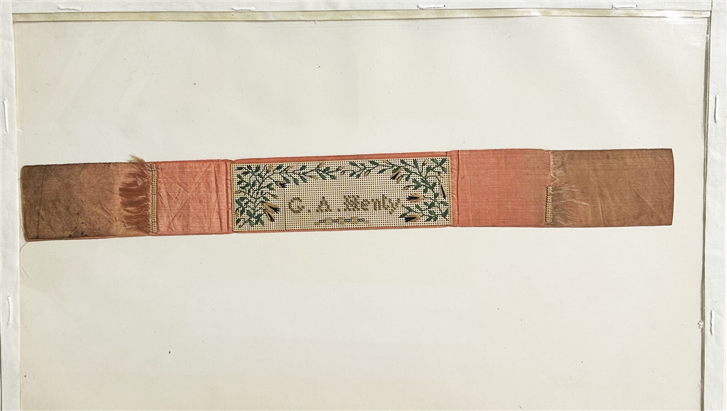 Florence Nightingale's Hand Sewn and Embroidered Bookmark made for a patient!