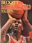 Michael Jordan Signed Beckett Basketball Card Magazine