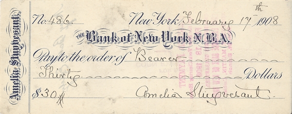 Mary Baker Eddy Check