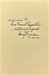 Harry S. Truman signed copy of Truman Speaks