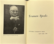Harry S. Truman signed copy of Truman Speaks