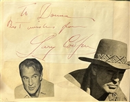 Autograph Album incl Grable, Cooper, Weissmuller, Stanwyck, Hayworth