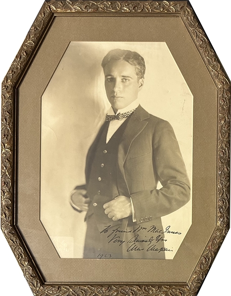 Charles Chaplin Signed Photo 1923