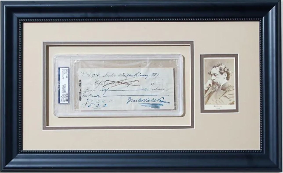 Charles Dickens Encapsulated PSA/DNA check with Fantatsic Dark signature