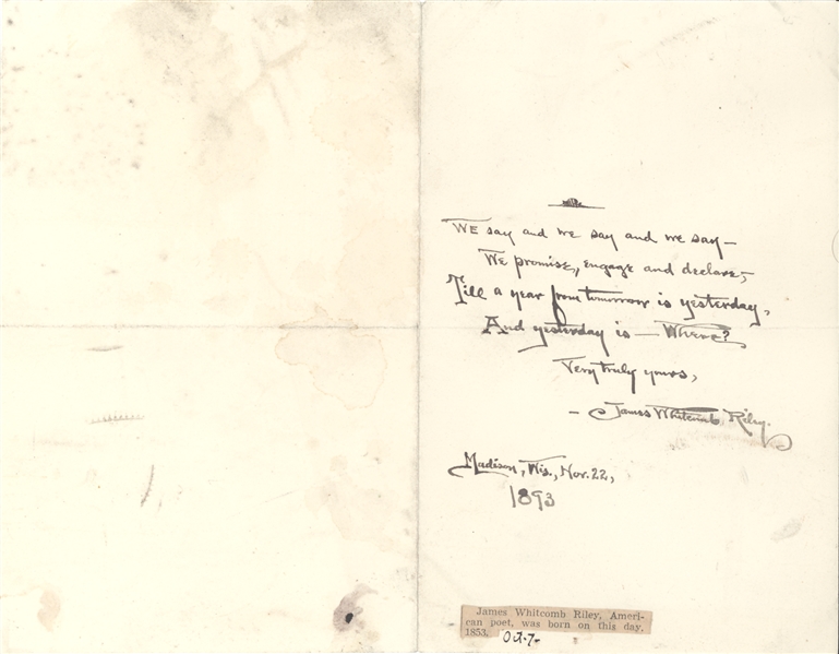 James Whitcomb Riley & William Dean Howells