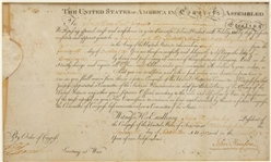 John Hanson Extremely Rare document signed by the first president of Continental Congress to serve a full one-year term