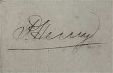 Patrick Henry Document Signed (1785)