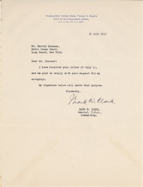 Mark W. Clark TLS & Omar Bradley TLS
