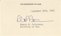 Secretary Lot - Byrnes, Hull, Stettinius, Forrestal, Patterson