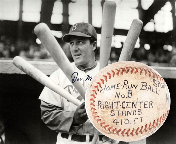 HISTORIC 1937 JOE MEDWICK HOME RUN BASEBALL, SINGLE SIGNED the year of the Triple-Crown
