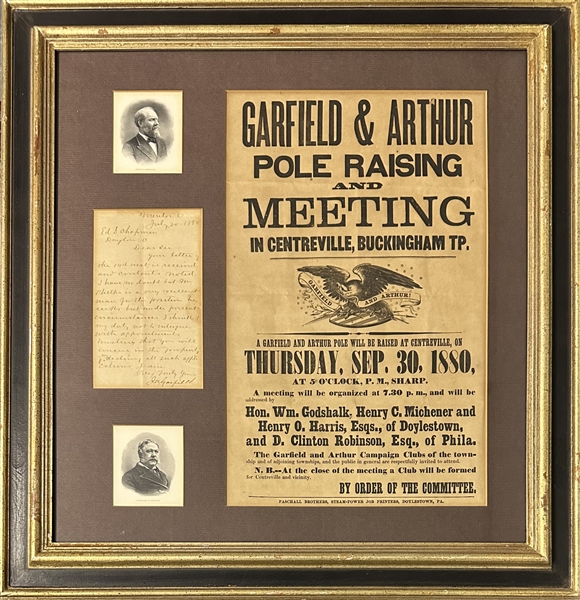 James Garfield ALS & Campaign Broadside