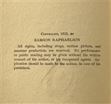 The Jazz Singer signed by Samson Raphaelson 