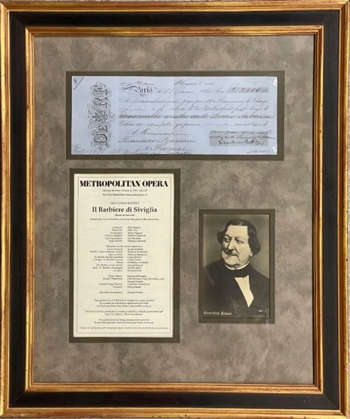 Gioachino Rossini  Signed Check