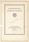 Programs for General Motors Symphony Concerts signed by Golschmann, Menuhin, Walter, Lehmann, Boult, Hess, Suesse, Eddy, Black, Taylor
