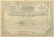 $10,000 RAILWAY BOND OF 1882 JERSEY SHORE, PINE CREEK & BUFFALO RWY SIGNED BY THREE IMPORTANT VANDERBILTS