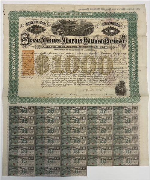 Nathan Bedford Forrest Double Signed as Bond