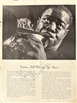 Louis Armstrong and his Concert Group Signed Program