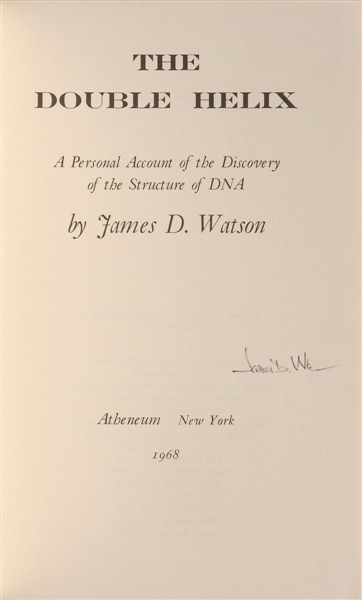 James Watson, Signed "The Double Helix"
