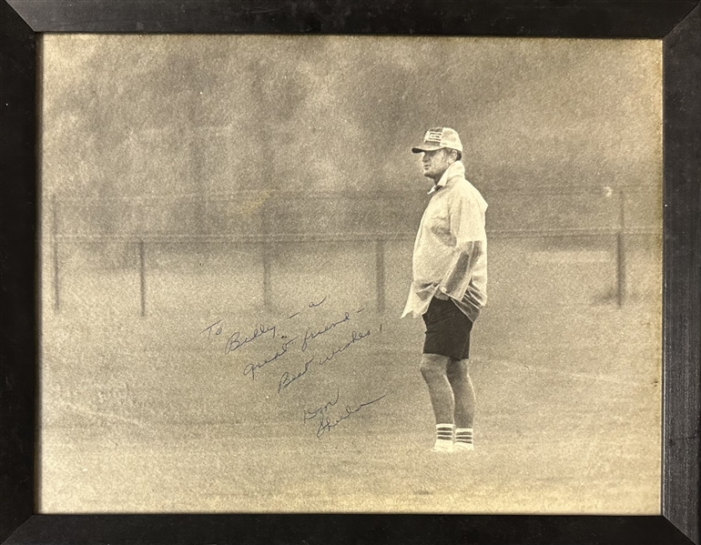 Don Shula Photo Inscribed to Heisman Trophy Winner Billy Vessels