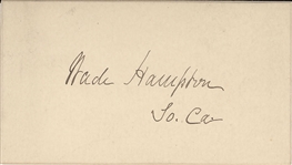Lafayette McLaws, Matthew Whitaker Ransom, Wade Hampton III