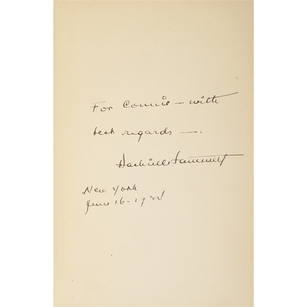 DASHIEL HAMMETT Signed "The Thin man"